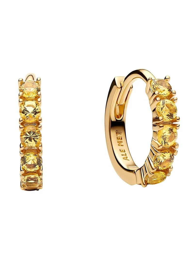 Pandora Damen-Creolen Huggies Ohrringe Goldfarben 263849C01