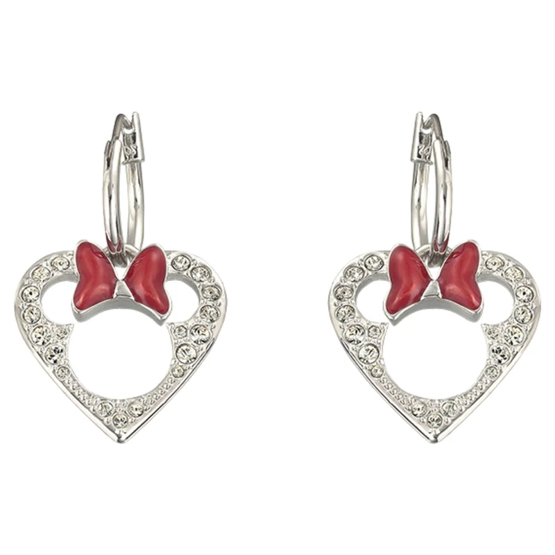 Swarovski Ohrringe Damen Minnie Heart Rot Silber 1112908