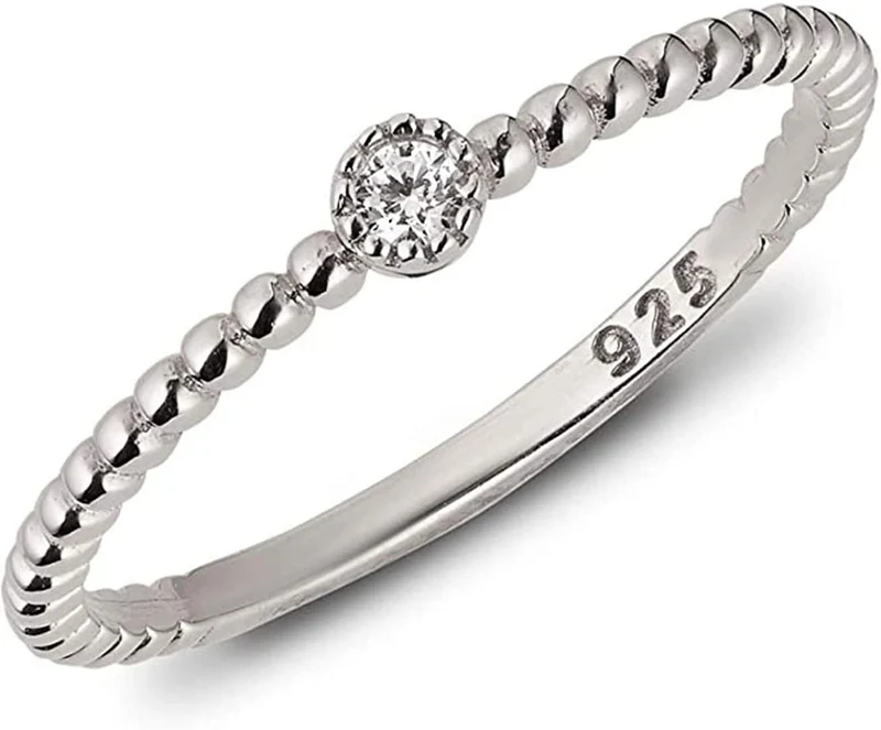 Solitär Ring Zirkonia 925 Sterling Silber