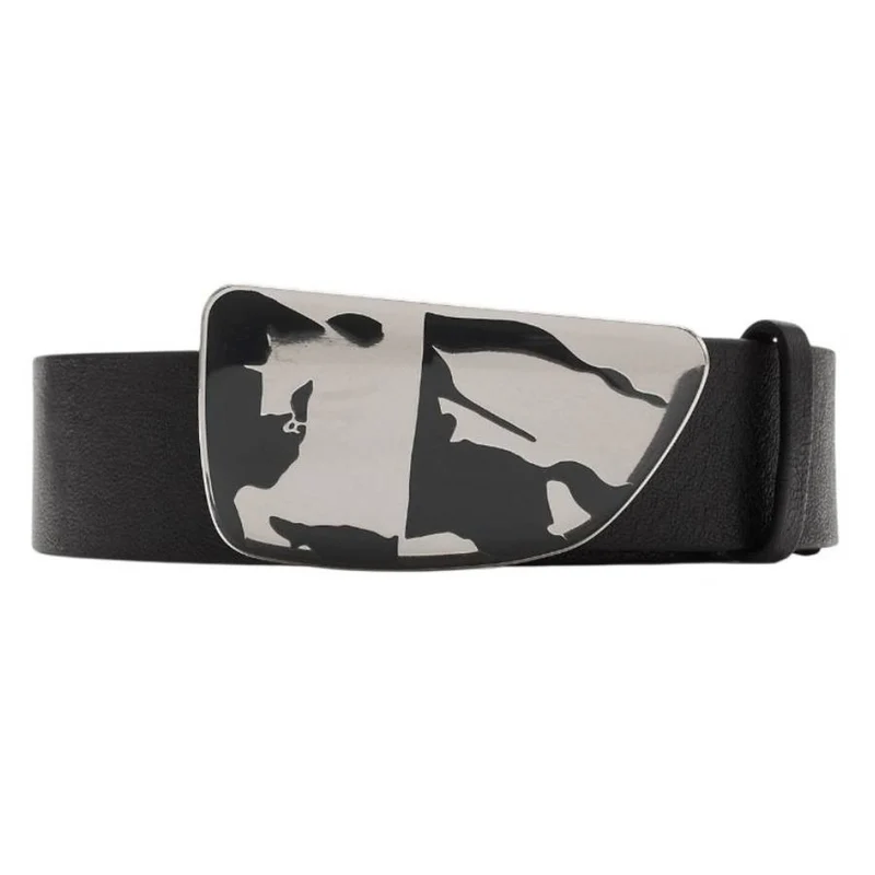 Burberry Gürtel Unisex Shield EKD Buckle Ledergürtel Schwarz 8087287