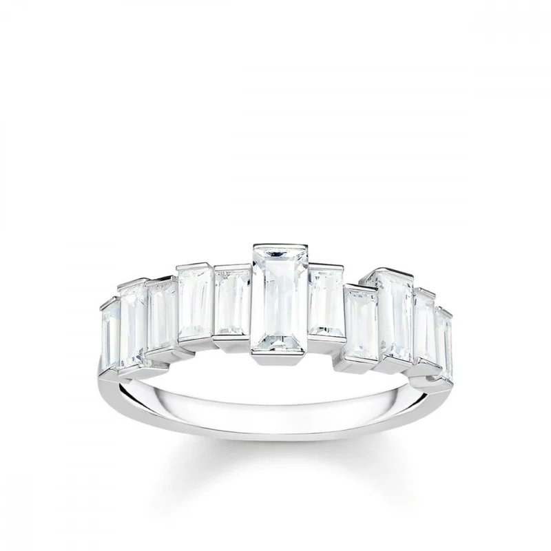 Thomas Sabo Damen Ring Baguette Schliff 925 Sterlingsilber TR2269-051-14-54