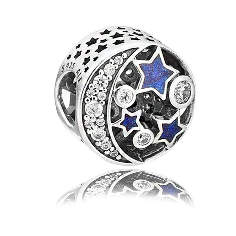 Pandora Charm Damen Vintage Nachthimmel Silber Blau 791992CZ
