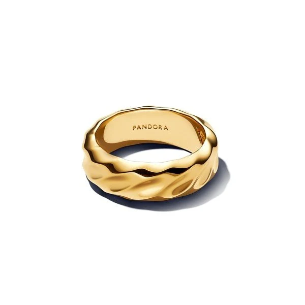 Pandora Shine Gewellter Breiter Band-Ring 163886C00-54