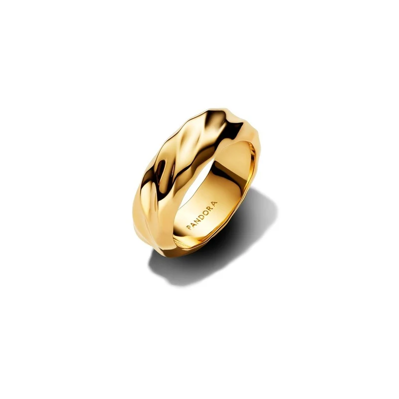 Pandora Shine Gewellter Breiter Band-Ring 163886C00-54