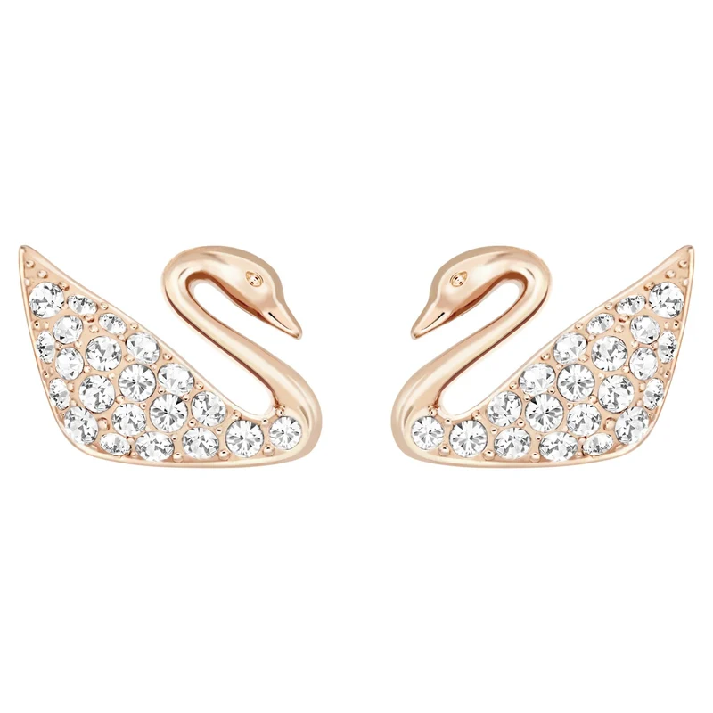 Swarovski Ohrstecker Damen Swan Mini Roségold Weiß 5144289