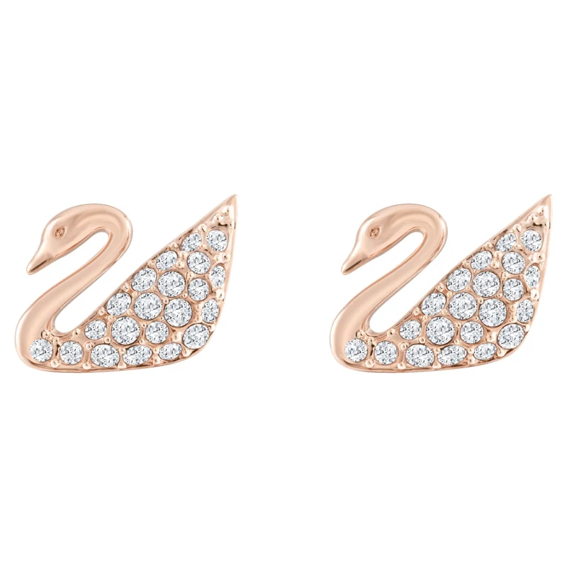 Swarovski Ohrstecker Damen Swan Mini Roségold Weiß 5144289