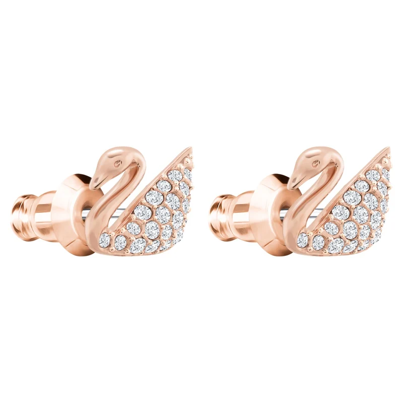 Swarovski Ohrstecker Damen Swan Mini Roségold Weiß 5144289
