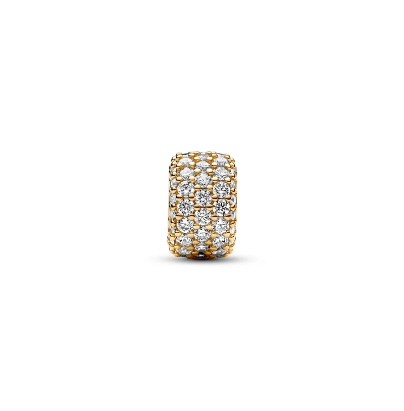 Pandora Damen Zirkonia Charm Moments Gelbgold 762820C01