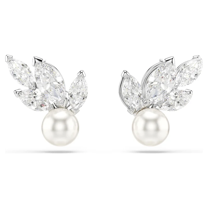 Swarovski Ohrringe Damen Ginger Weiß Silberfarben 5422683