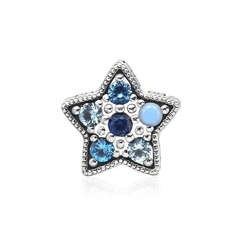 Pandora Charm Damen Stern Silber Blau 796379NSBMX