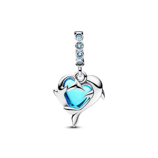 Pandora Moments Blauer Muranoglas Delphinanhänger Charm 793924C01
