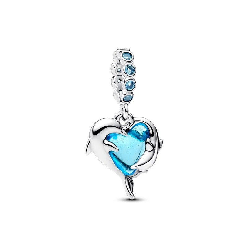 Pandora Moments Blauer Muranoglas Delphinanhänger Charm 793924C01