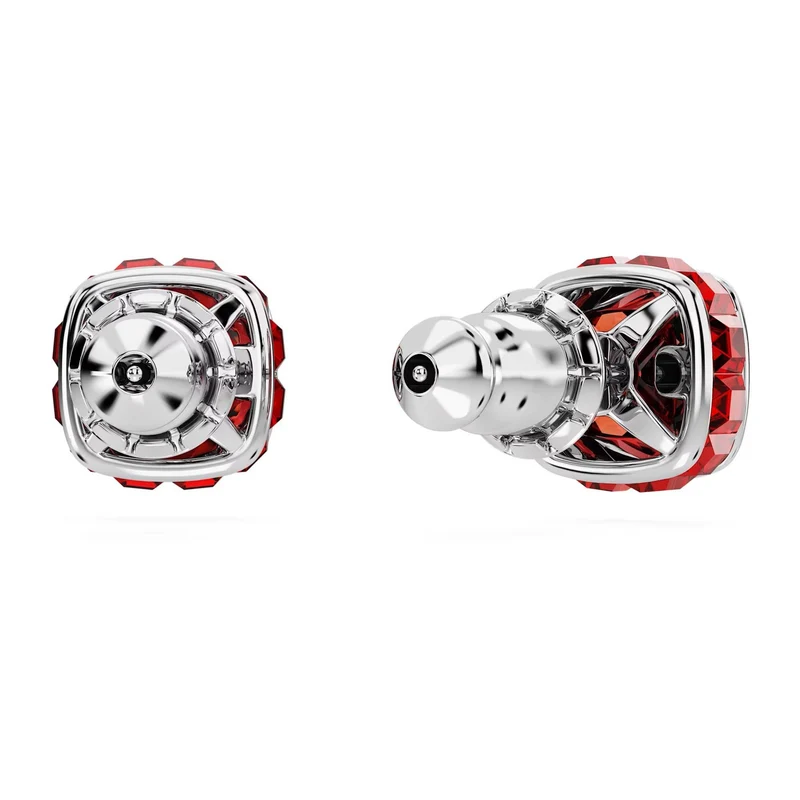 Swarovski Schmuck Unisex Birthstone Stud Earrings Square Cut Juli Rot Rhodiniert 5661959