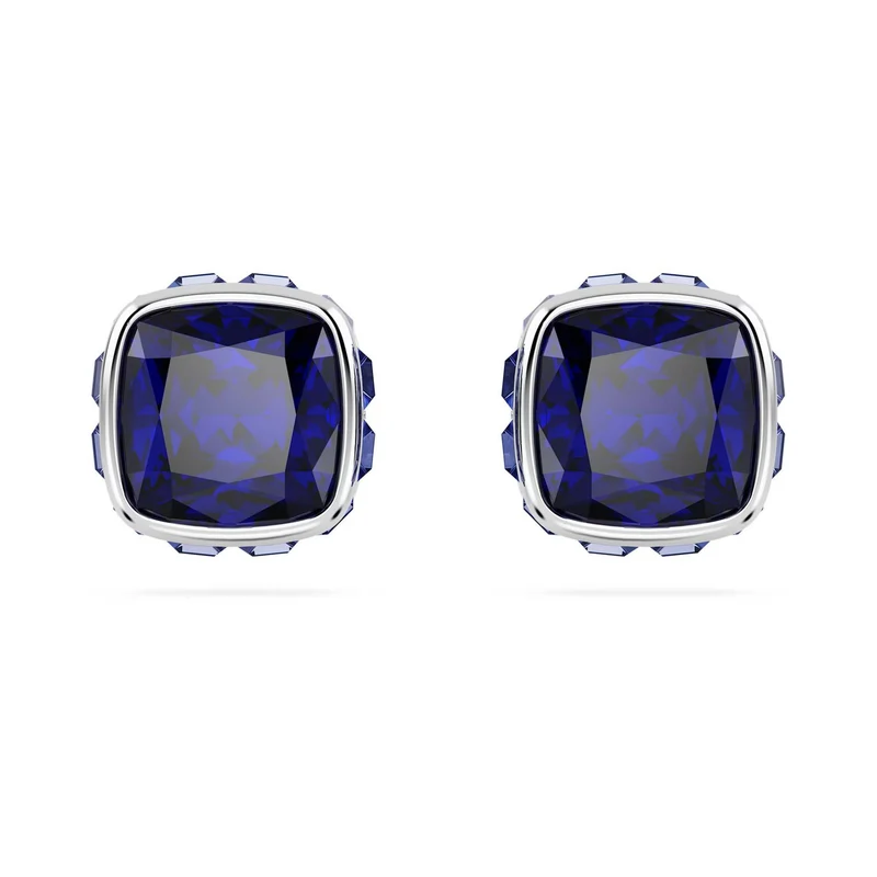 Swarovski Schmuck Unisex Birthstone Stud Earrings Square Cut September Blue Rhodiniert 5660803