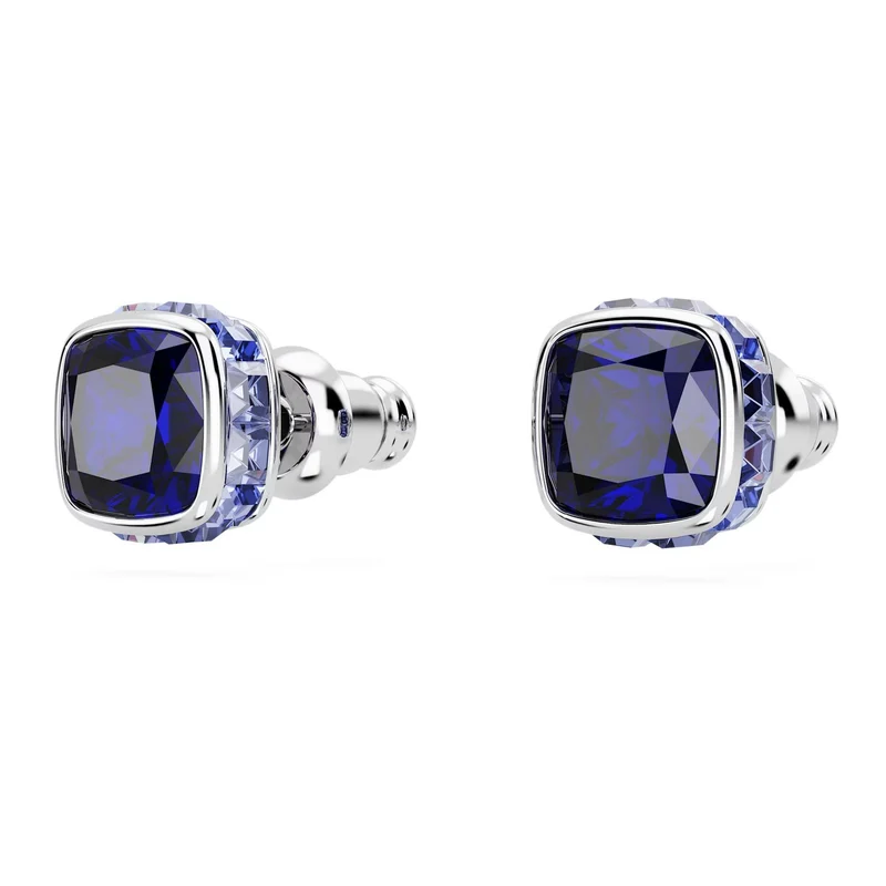 Swarovski Schmuck Unisex Birthstone Stud Earrings Square Cut September Blue Rhodiniert 5660803