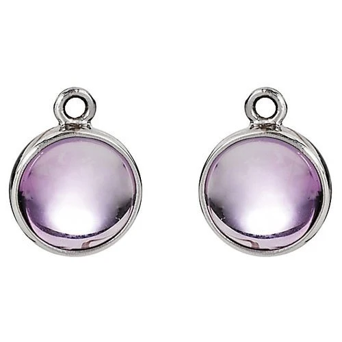 Pandora Amethyst Disk Earring Charm 290624AM