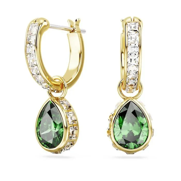 Swarovski Damen Drop Ohrhänger Stilla grüner Gems Gold 5662922