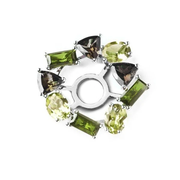 Charlotte Damen Scheibe grün Color Rocks Silber 00147990