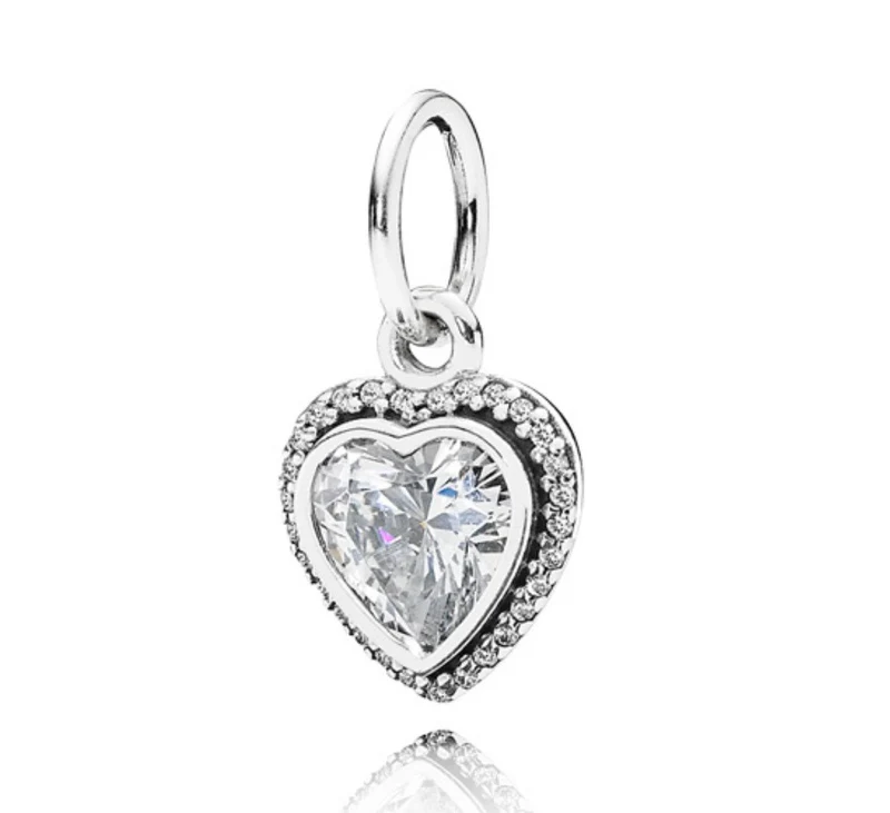 Pandora Anhänger Damen Sparkling Love Herz Silber 390366CZ