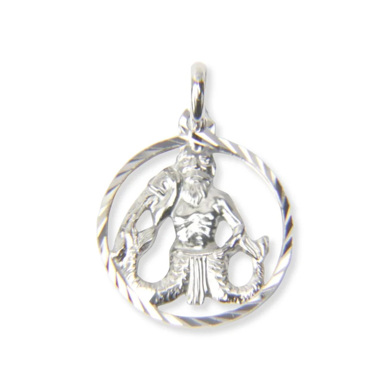 Unisex Anhänger Sternzeichen Wassermann ⌀15mm Silber 28.1240.R
