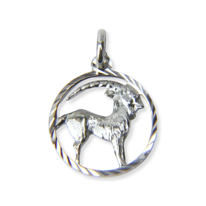Unisex Anhänger Sternzeichen Steinbock ⌀15mm Silber 28.1239.R