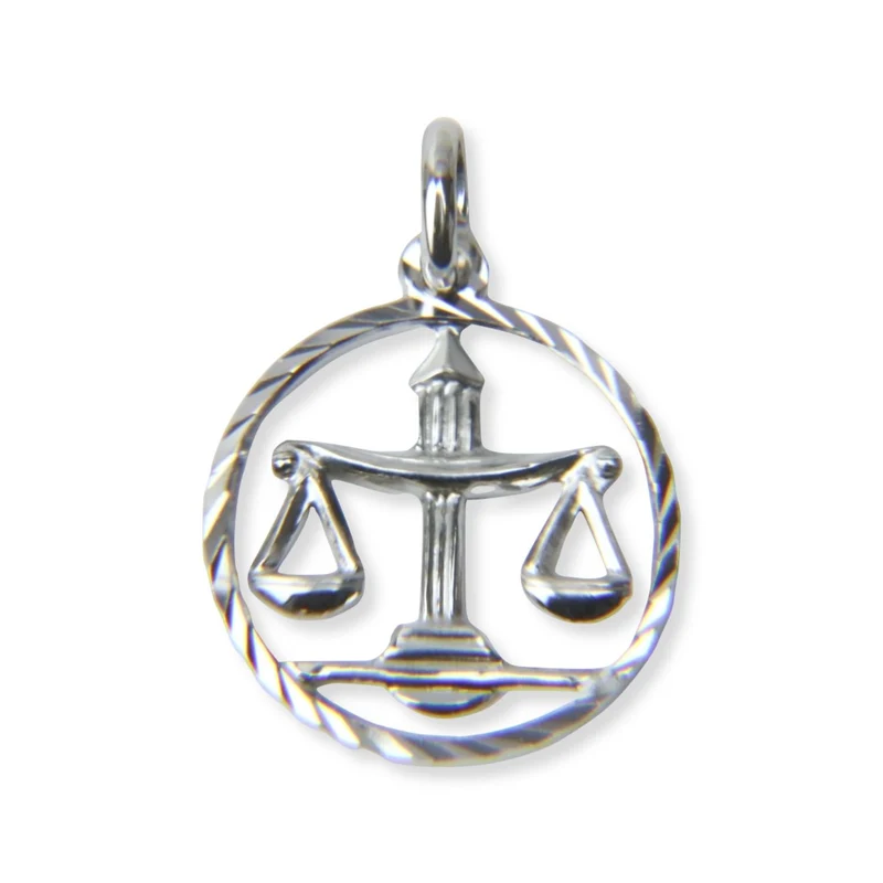 Unisex Anhänger Sternzeichen Waage ⌀15mm SIlber 28.1236.R