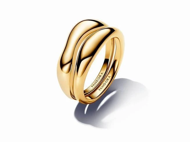 Pandora ESSENCE 163264C00-54 organisch Geformte Stacking-Ringe
