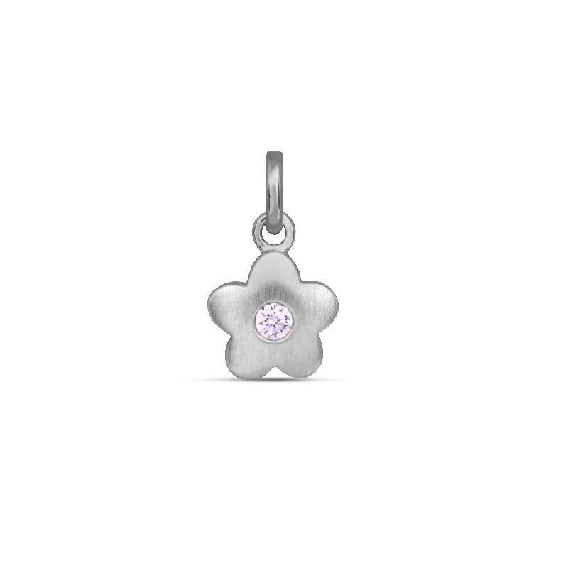 Kinder Blumen Anhänger mit Rosa Zirkonia Silber 32.1034.R