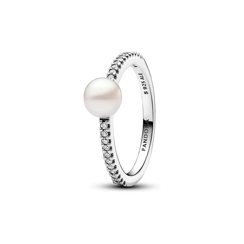 Pandora Damenring Süßwasserperle Größe 54 Silber 193158C01-54