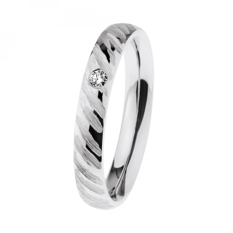 Ernstes Design Damen Trauring mit Diamant R643-55