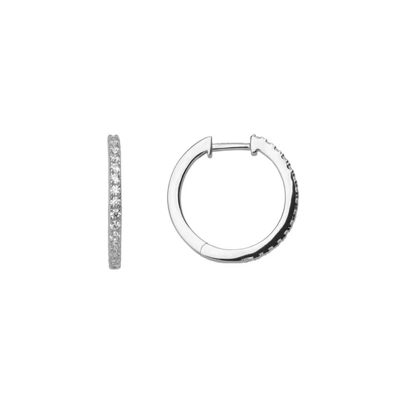 Xenox Damen Creolen mit Zirkonia Silber XS8663