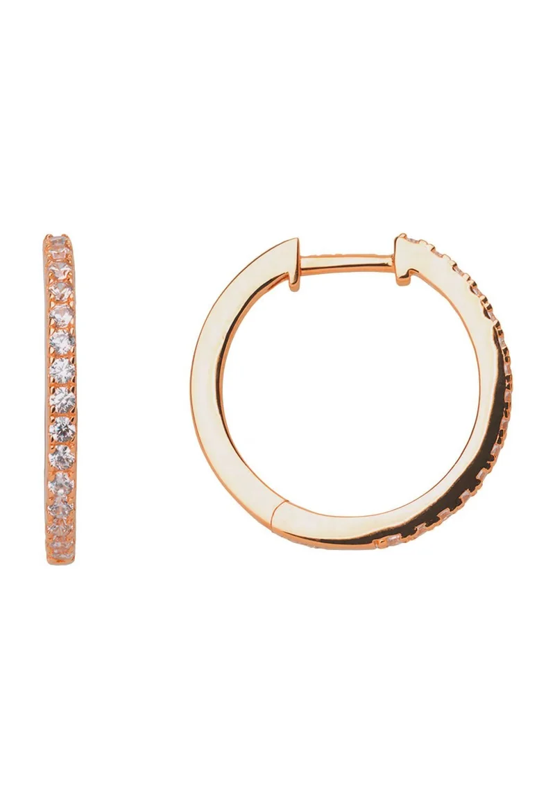 Xenox Damen Creolen mit Zirkonia Roségold XS8663R