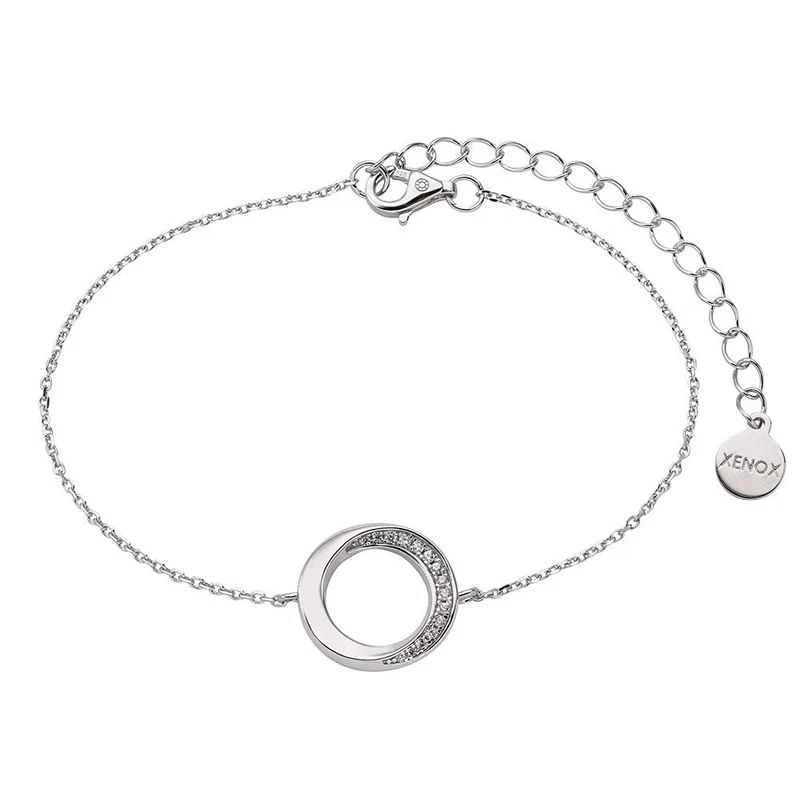 XENOX XS2128 Damen Armband Sterling-Silber 925 Silber weiß Zirkonia 20 cm