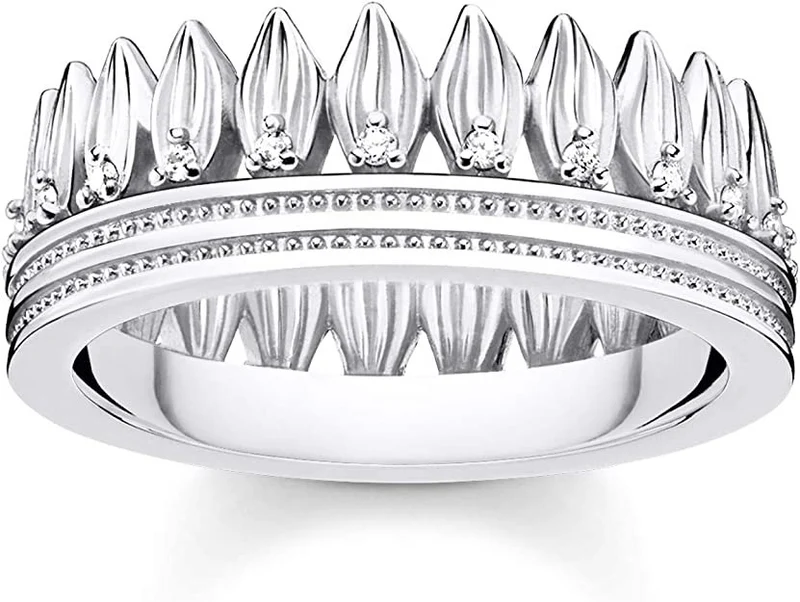 Thomas Sabo Damen-Ring Krone Blätter Silber TR2282-051-14