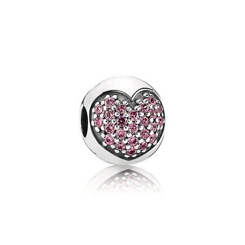Pandora Damen-Charm 925 Sterling Silber Zirkonia rosa 791053CZS