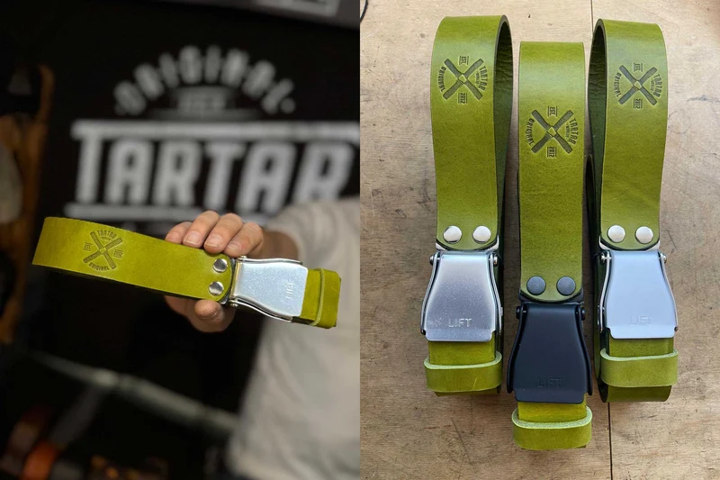 GÜRTEL STANDARD MATCHA/ROH SILBER