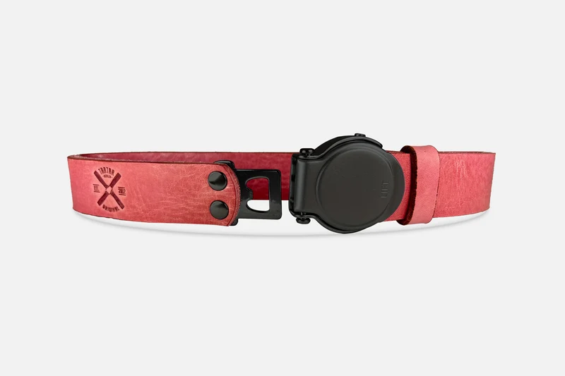 GÜRTEL RUNDSCHNALLE PINK/SCHWARZ