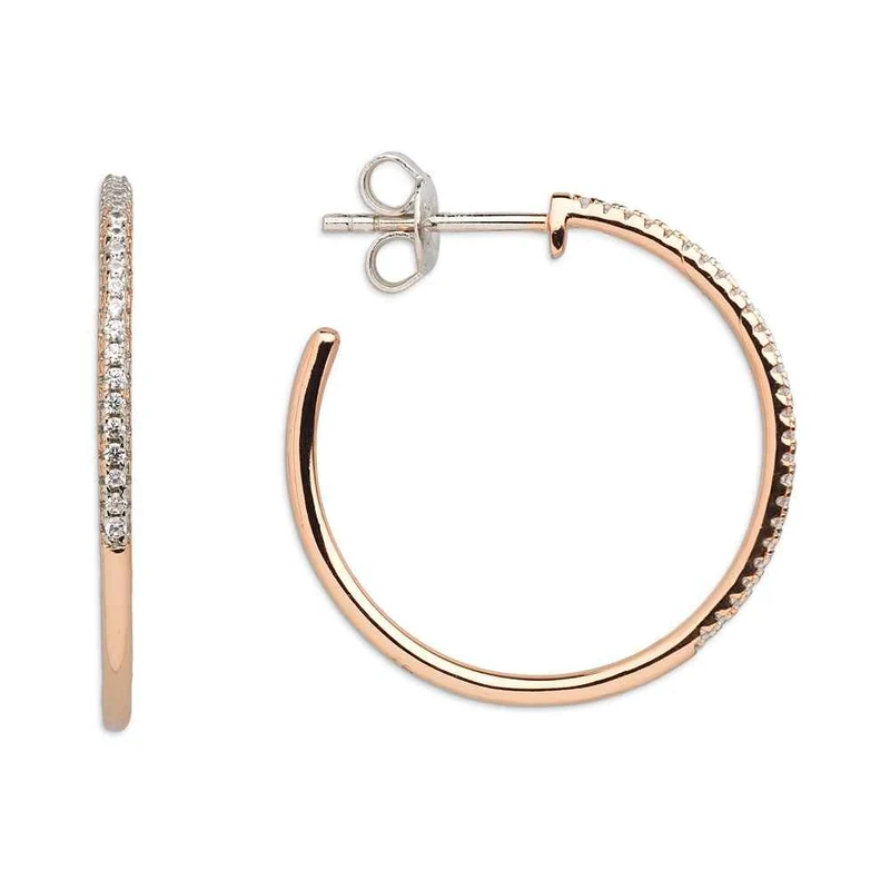 Xenox Damen Ohrringe mit Zirkonia Steinen Rosegold XS3525R