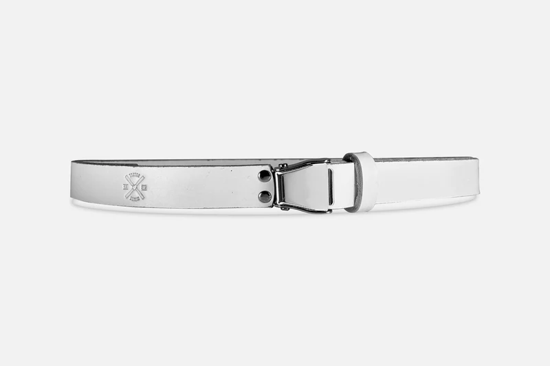 GÜRTEL SMALL WEIß/SILBER GLÄNZEND