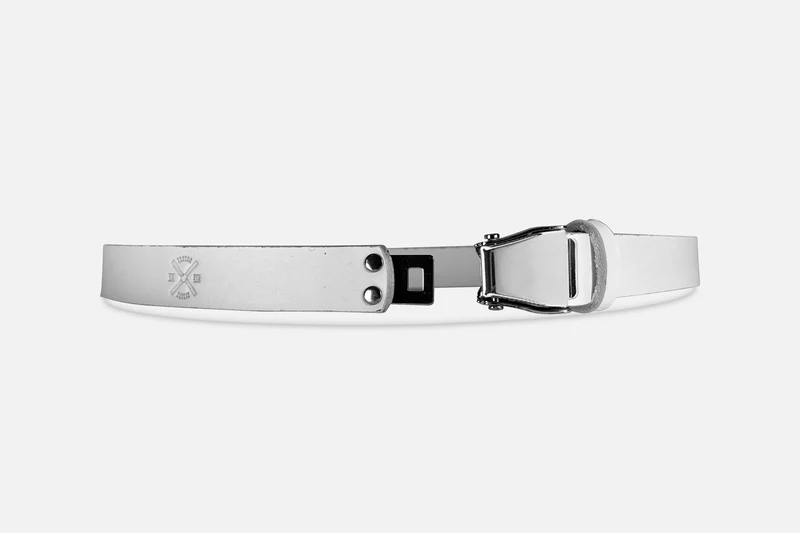 GÜRTEL SMALL WEIß/SILBER GLÄNZEND