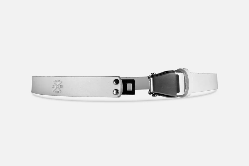 GÜRTEL SMALL WEIß/SILBER MATT