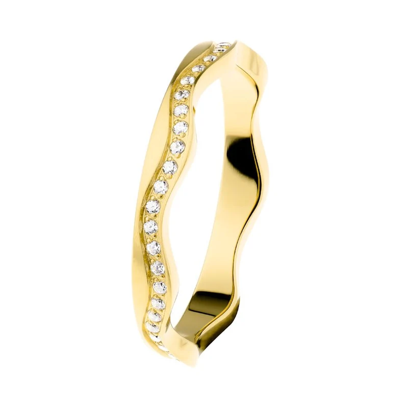 Ernstes Design Damen Zirkonia Ring Größe 57 Gold R561-57