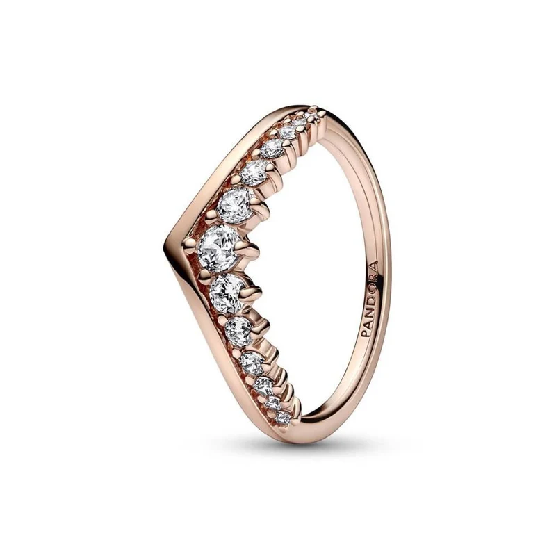 Pandora Timeless Wishbone Schwebender Pavé-Ring Rosegold 182320C01