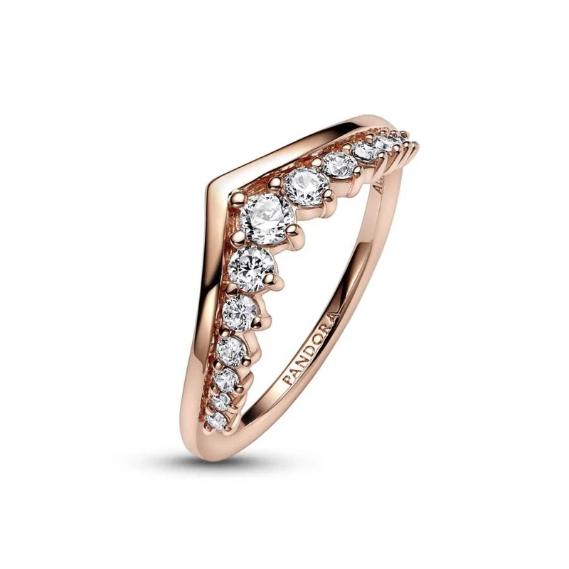Pandora Timeless Wishbone Schwebender Pavé-Ring Rosegold 182320C01