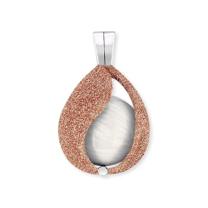 Engelsrufer Damen Anhänger Himmelsträne Rose Glitzer Silber ERP-20-TEAR-STRO-S