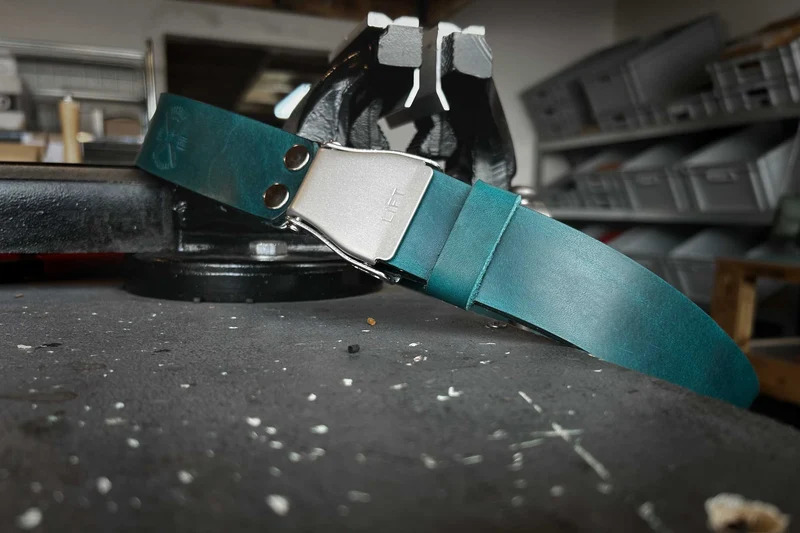 GÜRTEL STANDARD PETROL/ROH SILBER