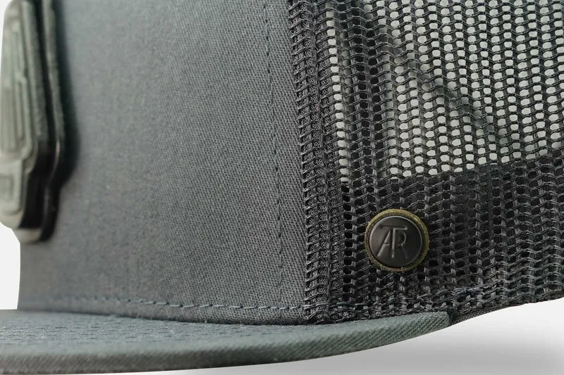 TARTAR CAP - LEATHER PATCH SMOKEY-'LIFT TO OPEN'