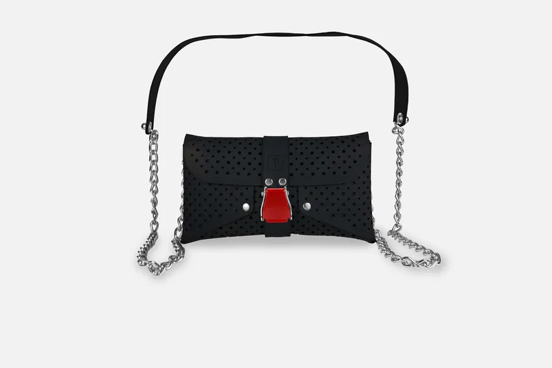 MINI BAG NUBUK BLACK/ROT