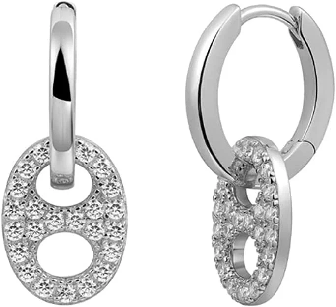 Xenox Damen 925 Sterling Silber Ohrhänger mit Zirkonia in silberfarben - XS91417