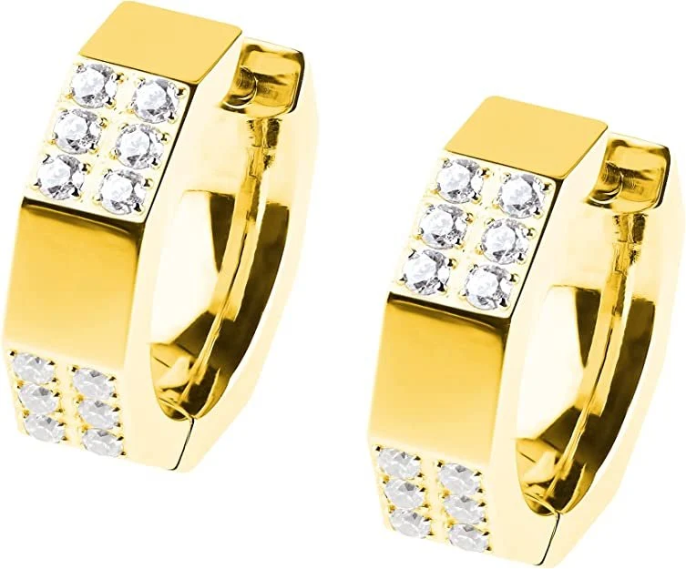Ernstes Design Damen Creolen Evia mit Zirkonia Gold E607